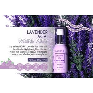 MOIRA Lavender Acai Facial Milk Lightweight Moisturizer 1.01 oz‎